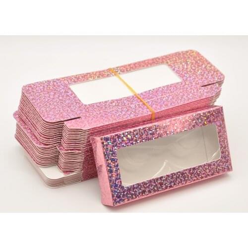 Wholesale paper eyelash packaging box Makeup lash boxes packaging custom own logo for 10mm-25mm mink eyelashes case bulk