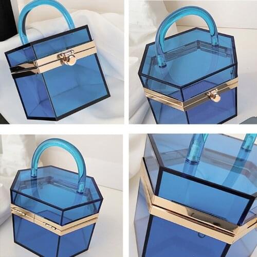 1Pc Clear Purse Acrylic Box Evening Clutch Bag Handbag for Women Hot bag