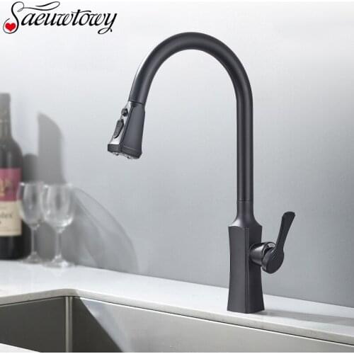 Saeuwtowy Pull Out Kitchen Faucet Crane Double Water Mode Mixer Faucet Basin Faucet 360° Rotatble Hot And Cold Mixer Faucet