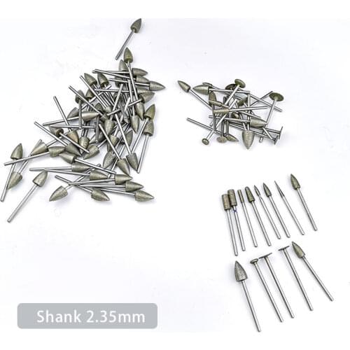 Dental HP Diamond Burs Kit Polishing Trimming Drill 2.35mm Dental Lab Jewellery