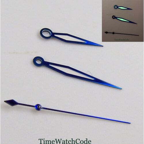 Watch hands parts fit for Miyota8215 821A Mingzhu2813 green lume blue hands stainless steel watch arrows
