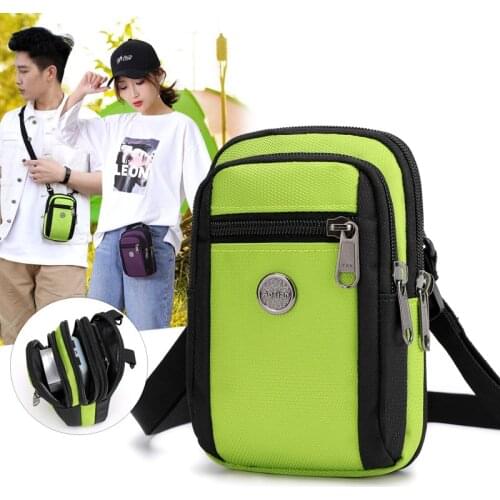 Multi-function Small Bags Mini Shoulder Crossbody Bag Men Nylon Mobile Cell Phone Pouch Waist Bag Hanging Bag Case XA144M