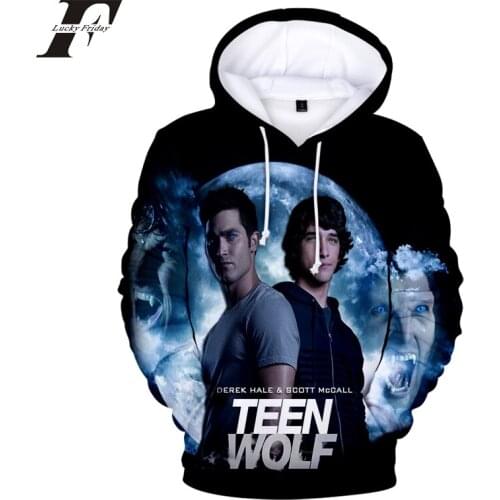 Kpop Teen Wolf 3D Style oversized hoodie sweatshirt men/women Tv Series Slim Casual Hooded streetwaer Trend Casual clothes