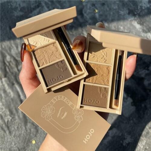 Three-color Eyebrow Powder Palette Natural Eyebrow Makeup Long Lasting Waterproof Smooth Facial Contouring Powder Nose Shadow