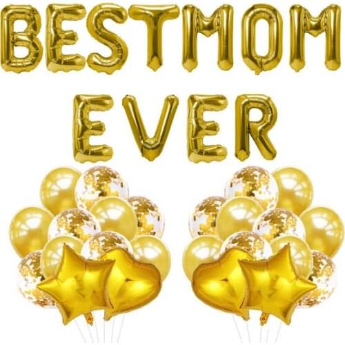 16" Best Mom Ever Balloons for happy mothers day Mothers Birthday Mothers Day Party Events