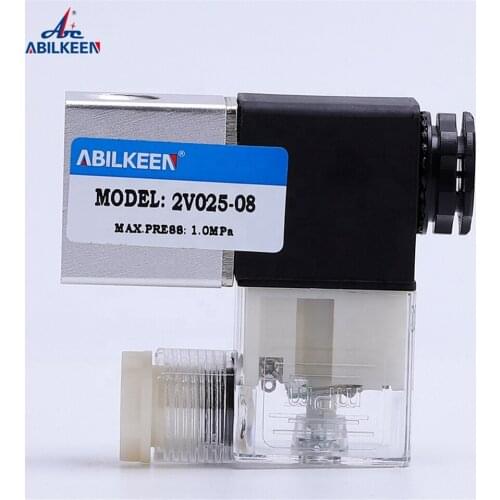 Air Solenoid Valves 2V025-08 2 Position 2 Port 1/4" 1/8"Normally Closed Pneumatic Solenoid Valve 12V 24V 110V 220V Volt