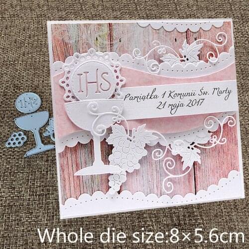 XLDesign Craft Metal Cutting Dies cut die Grape IHS cup decoration Scrapbooking Album Paper Card Craft Embossing Die Cuts