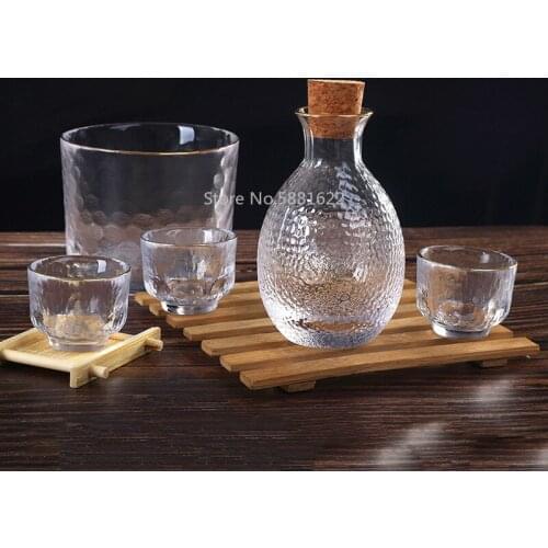 Japanese Hand-made Exquisite One Pot of Four Cups Sake Pot White Wine Glass Wine Gift