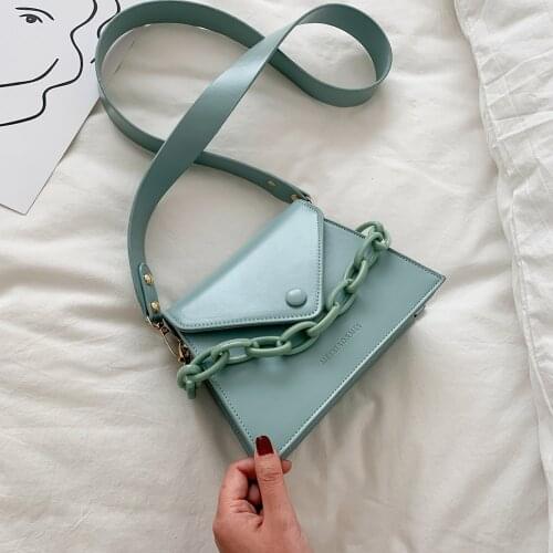 Thick Chain Design Small PU Leather Crossbody Bags For Women 2020 Female Shoulder Messenger Bag Ladies Handbags and purse