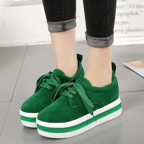 Womens Heel Shoes Muffin Sole Spring And Autumn Leisure Thick Soled Sneakers Shoes Women Vulcanize Shoeses Zapatillas Mujer