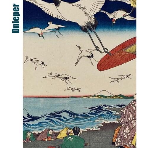 Dnieper Animal "Flying Cranes" Special Shaped Diamond Painting DIY 5D Drill Cross Stitch Kits Crystal Rhinestone Embroidery Arts