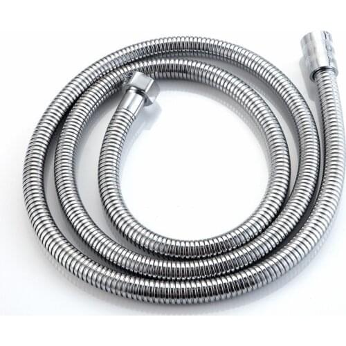 1.5m Shower Hose Stainless Steel Bathroom Flexible Shower Hose 1/2'' Silver Explosion-proof Hose Spring Tube Bathroom Accessory
