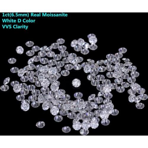 1ct Moissanite Loose Stone White D Color VVS Moissanites Beads Diamond DIY Raw Material Hearts And Arrow Drop Shipping