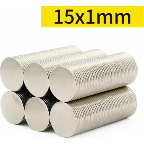 10 20 50 100PCS/Lot 15x1mm Magnet Round Magnet Strong magnets Rare Earth Neodymium Magnet N35