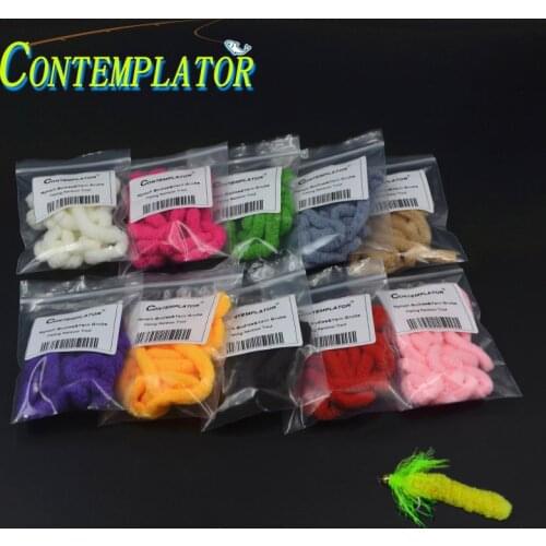 10Colors 10meters/pack Mop Flies Yarn Grub Tails Fly Tying Materials Dia.6mm Fishing Brown Trout Threads Easily Tie Nymphs Body