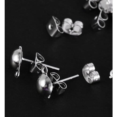 100 Ear Stud Posts Scroll Butterfly Backs Earring Findings Jewelry Making