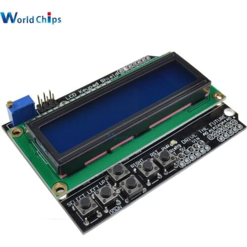 1602 LCD Keypad Shield LCD 1602 Module Display For Arduino ATMEGA328 ATMEGA2560 Raspberry Pi UNO Blue Screen