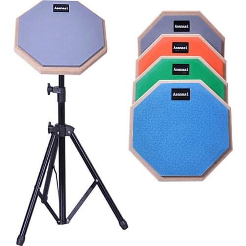 8 Inch Fashion Practice Training Rubber Wooden Dumb Drum Pad Instruments Accessories