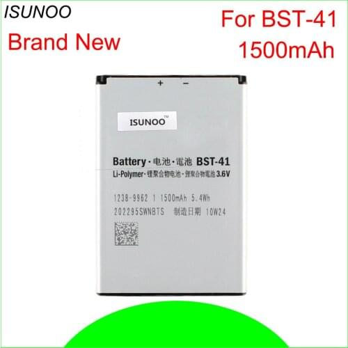ISUNOO 10pcs/lot 1500mAh BST-41Battery for Sony Ericsson XPERIA A8i Battery M1i X1 X2 X10 X1a X2a Play Z1i X10i Phone battery