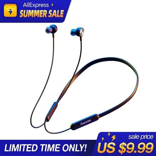 AMPCOM Bluetooth-compatible Earphone Sport Headphones IPX4 Waterproof Earbuds Headset 8Hrs Music Time for iPhone xiaomi Huawei