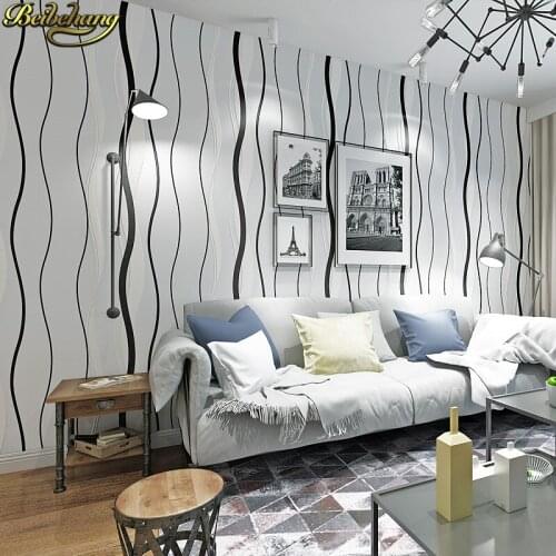 Beibehang grey White wave stripes Wallpaper Papel Parede Mural Wallpapers Roll Wall Paper papel de parede 3d murals wall-paper
