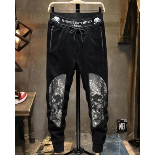 New arrival Brand Men pants summer Casual Fashion Cotton Male pant Mens sport pants Diamond stone Size M- 2XL