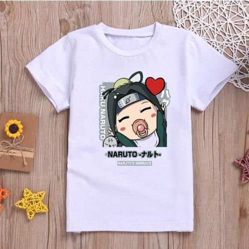 Naruto Kids Modal T-Shirt Bandai Anime Figures Haruno Sakura Uzumaki Print T Shirt Street Style Clothes Tops Casual Homewear Tee