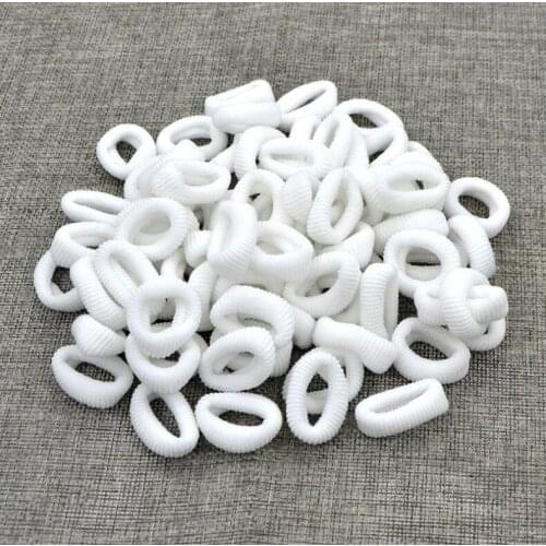 50 Pcs/lot Colorful Child Kids Hair Holders Cute Rubber Band Black White Hair Bands Elastics Accessories Girl Charms Tie Gum