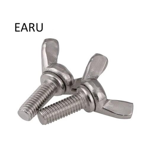 DIN316 Standard 304 Stainless Steel Butterfly Ingot Claw Hand Screw Bolt Machine M10*25/30/35/40mm F