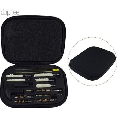 Dophee Gun Cleaning set Barrel Brushes Tools for most caliber handguns 22 357 38 40 44 45 9mm Universal Pistol Gun Cleaning Kit