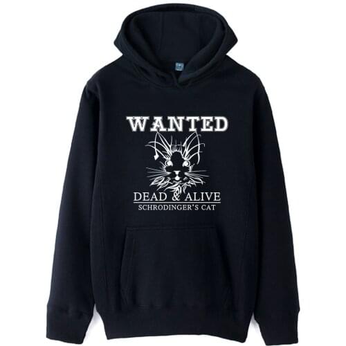 Girls Woman Hoodie Schrödingers Cat Wanted Dead or Alive Box Couple Clothes Autumn Winter Fleece ZIIART