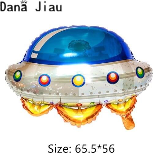 Wed decor Outer planet UFO foil balloon boy HAPPY BIRTHDAY party decoration earth planet explore big astronaut theme ball