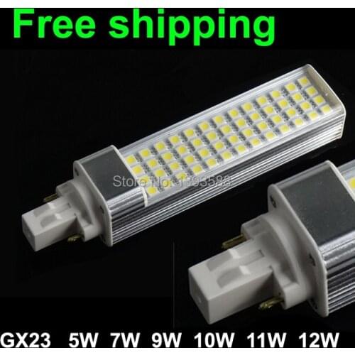 Gx23 led pl bulb Lamp 5050SMD 5W 7W 9W 10W 11W 12W downlight light AC85-265V 110V 220V