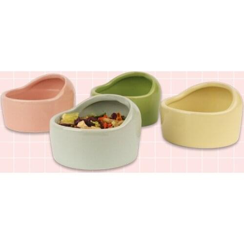 Hamster Djungarian Hamster Ceramic Food Basin a Hood Shape Feeder Flower Branch Rat Anti-Bite Anti-Flip Hedgehog Food Bowl