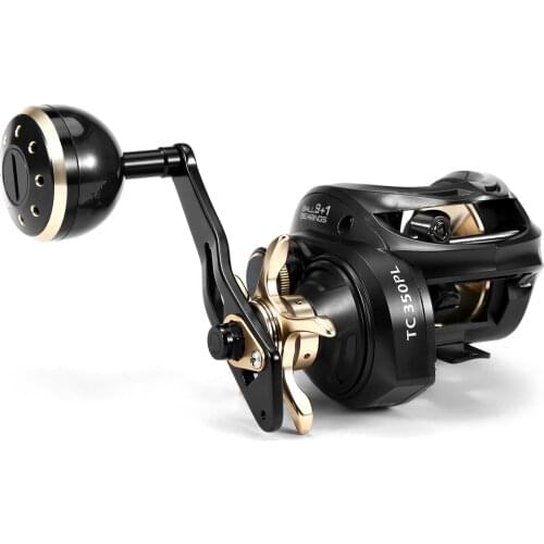 EXBERT TC350PL Carbon Fiber Baitcasting Reel 9+1BB Fishing Reel High Speed 6.3: 1Brake System Baitcaster Reel Left Right Hand