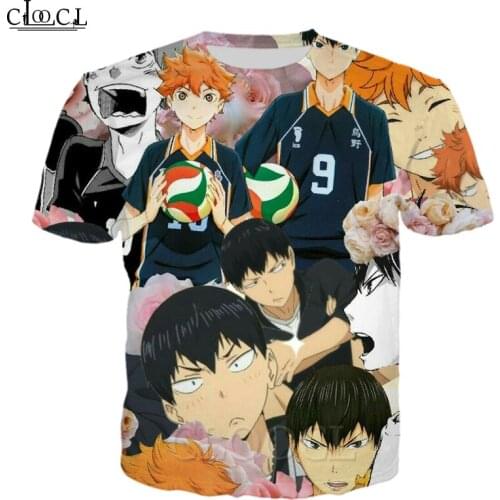HX Anime Haikyuu Volleyball Junior T-Shirts Mens Women Short Sleeve Hip Hop Tshirt 3D Print Harajuku Tee Shirt Drop Shipping