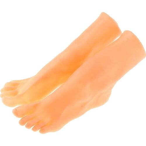 2pcs Female Feet Mannequin for Sandals Shoes Sock Anckle Foot Chain Display