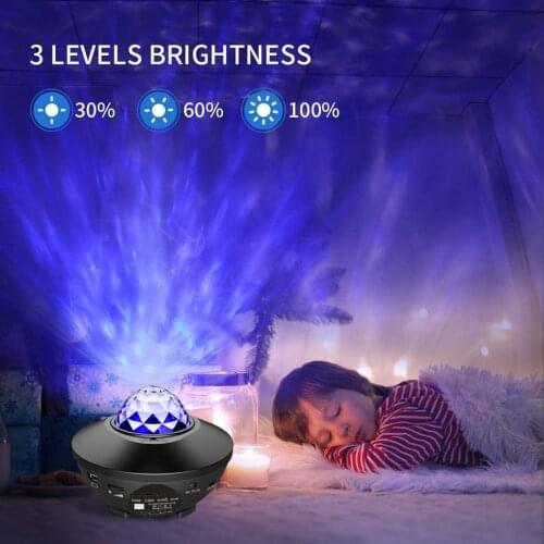 Mini LED Night Light Starry Sky Projector Colorful Star Moon Night Lights for Bedroom Decor Gift Remote Control Music Lamp