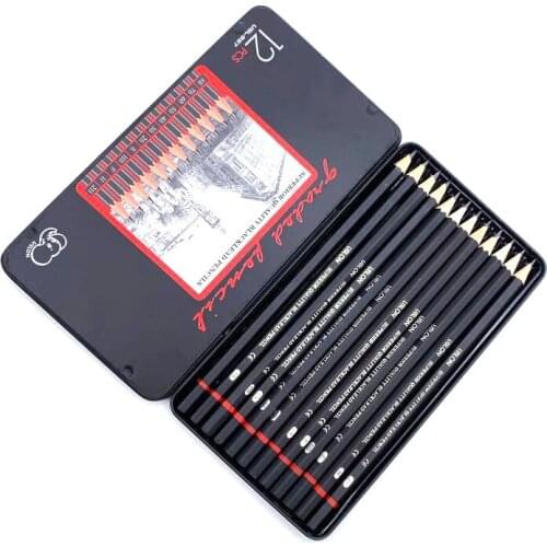 12 PCS/SET 2H-8B Wooden Lead Pencils Set for professional drawing Journal writing Pencils for school Smooth writing Art supplies