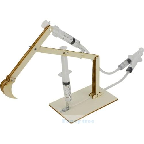 Diy Kit 2 Channel Hydraulic Excavator Physics Fun Technology Toys School Science Project Tecnologia Experiment Steam Toys