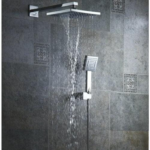 BECOLA Free shipping 8 inch rainfall shower head bathroom handheld shower Waterfall type shower head and shower arm BR-9905