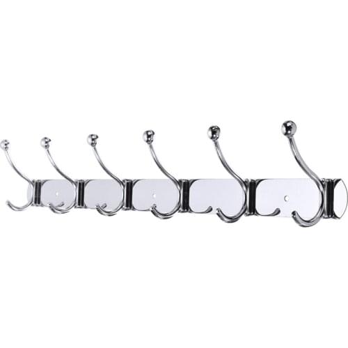 Wall-mounted Coats Bags Scarves Towels Hooks Bathroom Bedroom Lounge Hanging Organizer Stainless Steel Hooks Practical
