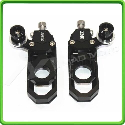 Motorcycle Chain Tensioner Adjuster with bobbins kit for Yamaha R6 YZF-R6 2006 2007 2008 2009 2010 2011 2012 Black