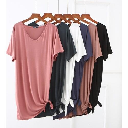 Women Cotton Nightgowns Large Size Summer Short Sleeve Night Dresses Plus Size Sexy Sleepwear Loose Nightdress Home Clothes