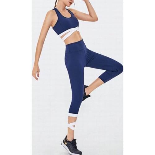 New 2 Piece Yoga Set Sport Wear Women Sports Suit Fitness Gym Clothing Seamless Sports Bra Leggings Workout Running Tracksuits