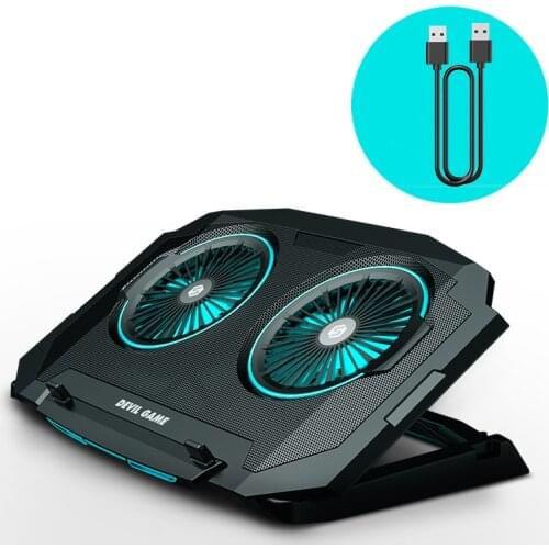 New Laptop cooler With mobile phone holder 2 USB Ports & cooling Fan laptop cooling pad Notebook Stand for 12-17.3 inch Laptop