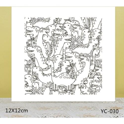 AZSG Fierce dinosaur Clear Stamps For DIY Scrapbooking/Card Making/Album Decorative Rubber Stamp Crafts