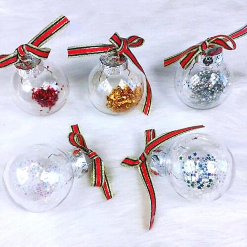 High transparent round acrylic ball hollow plastic ball festival shopping mall Christmas