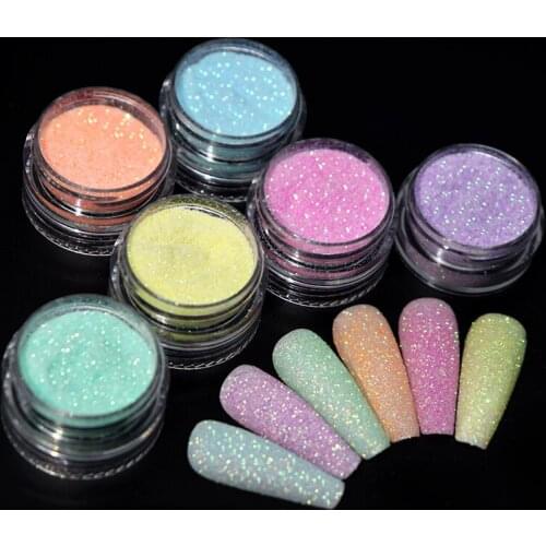 Iridescent Sugar Glitter For Nail Art Decorations Sugar Starlight Effect Nails Pigment Powder UV Gel Polish Manicure Accessories