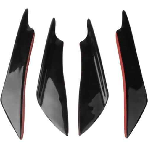 Car Front Bumper Lip Splitter Fin Air trim Universal Auto Body Spoiler Kit Auto Bumper Stickers Decoration Accessories